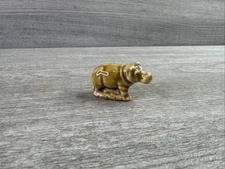 Wade Whimsies England Hippo Animal Red Rose Tea Porcelain Figurine