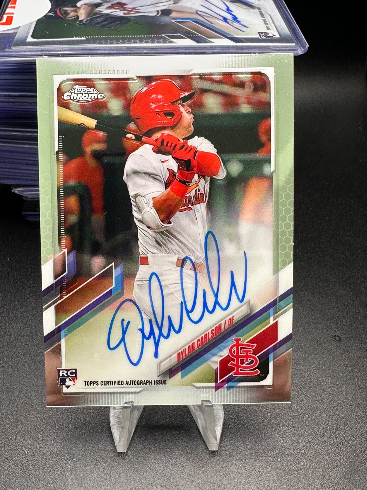 2021 Topps Chrome Dylan Carlson Auto RC #RA-DC Cardinals Rookie