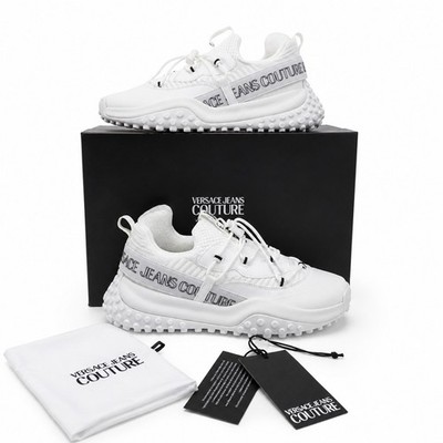 Versace Jeans Couture Fondo Hyper Sneaker Weiß Leder EU 42 Neu Verpackt