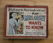 1910 Parker Brothers Mrs. Casey Wants to Know Card Game Rare