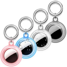 Waterproof Airtag Holder 4 Pack Airtag Keychain Airtag Case For Dog Collar Lugga