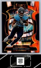 2025 Panini Select #25 Tony Pollard Black and Orange Prizm Shock