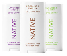 Native Natural Deodorant without Aluminum and Parabens 3 Bars - Classic Pack