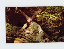 Postcard Christ Bearing The Cross Biblical Gardens Wisconsin Dells & Lake Delton