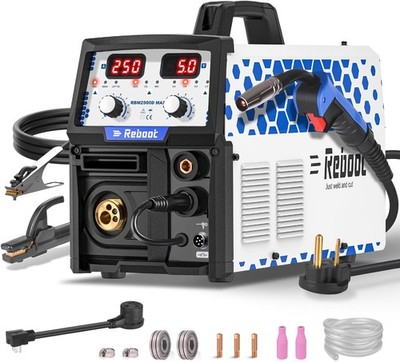 Reboot RBM2500D MAX 250A 5 in 1 MIG Welder Dual