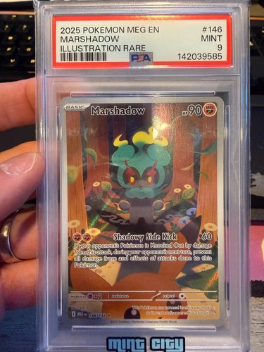 MARSHADOW PSA 9 2025 POKEMON MEGA EVOLUTION #146/132 ILLUSTRATION RARE IR