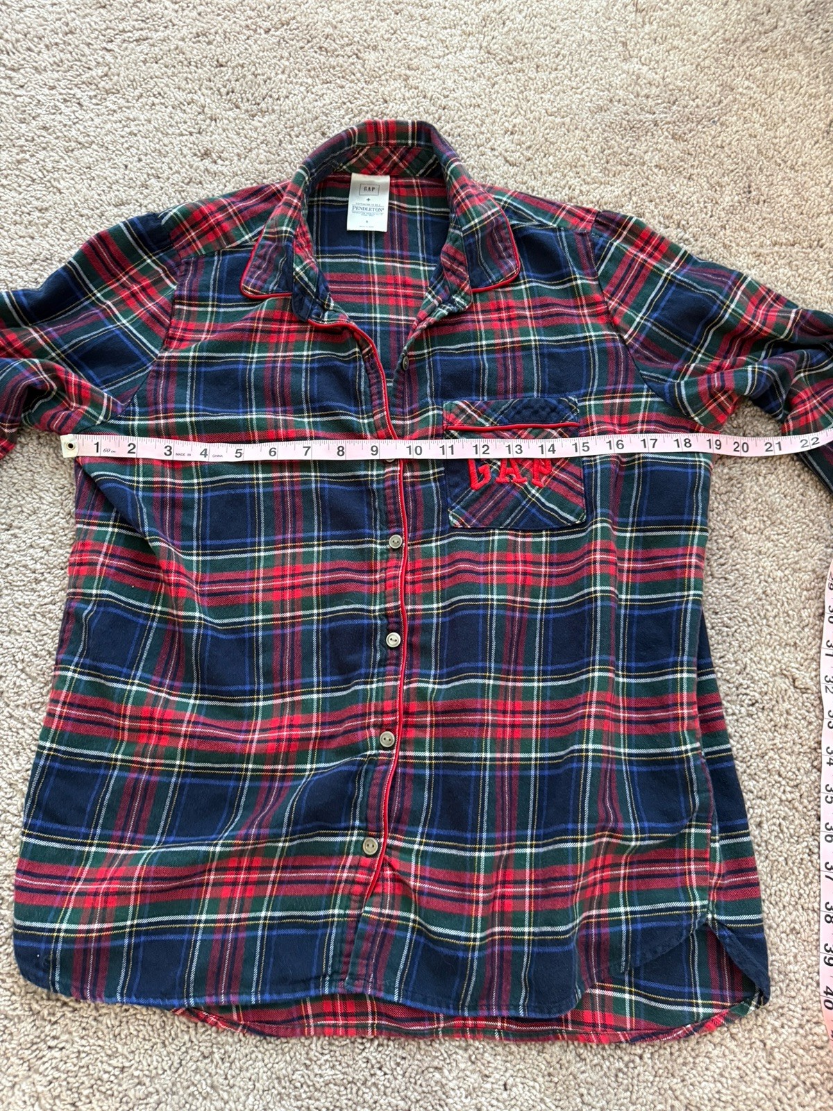 Pendleton x gap flannel Multicolor Plaid pajama s… - image 6