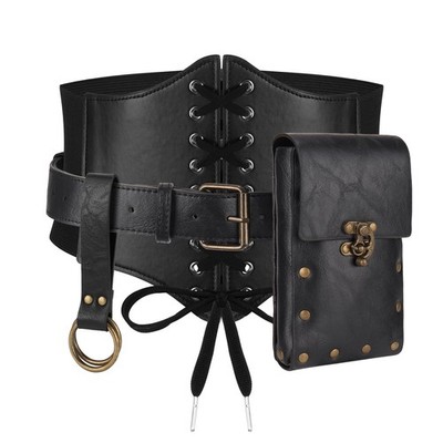 Women Renaissance Corset Belt Pouch Halloween Medieval Renaissance Costume Ac...