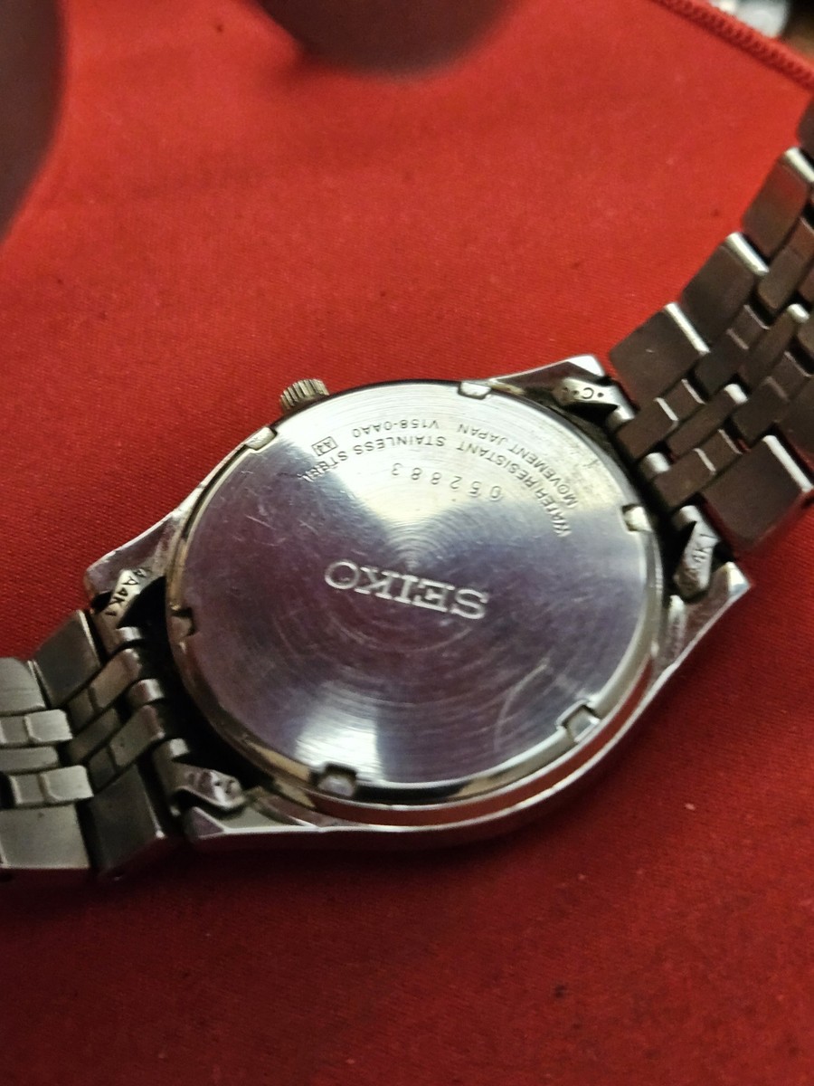 メンズ SEIKO メンズ腕時計 デイデイト 純正ベルト V158-0AD0 ソーラー