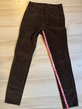 JAG jeans  brown high rise skinny pull on corduroy pants size 4 women's 29" ins