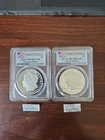 2023 S Morgan & Peace Silver Dollar Set Proof PCGS PR70 DCAM, FIRST STRIKE, Rare