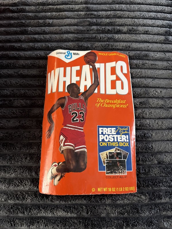 Wheaties Michael Jordan Chicago Bulls Vintage Basketball Cereal Poster Only