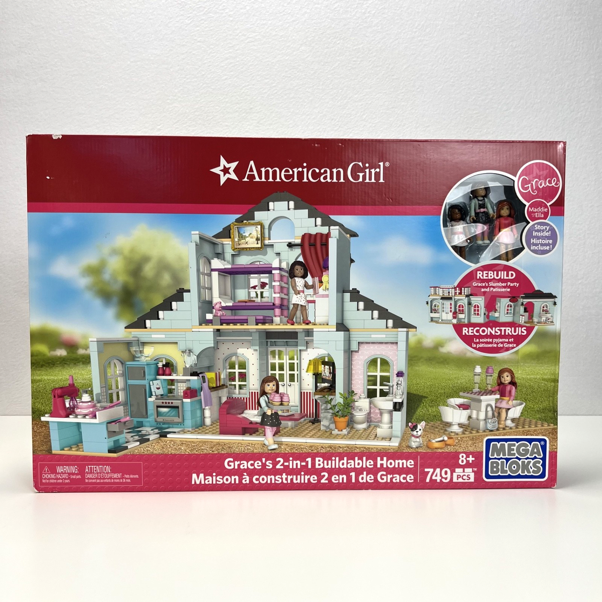 Cute Girl Mega Collection 90ml 2個セット American Girl Mega Bloks Graces 2-in-1 Home Dollhouse Playset NEW