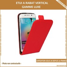 HOUSSE ETUI COQUE RABAT FLIP CLAPET POUR SAMSUNG GALAXY ACE 4 4G LTE G357 ROUGE
