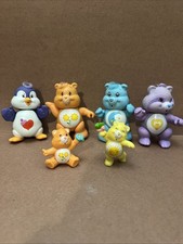 Lot VINTAGE 1983 Care Bear 3.5" Poseable Bears PVC Figures 1980's Bedtime Cozy