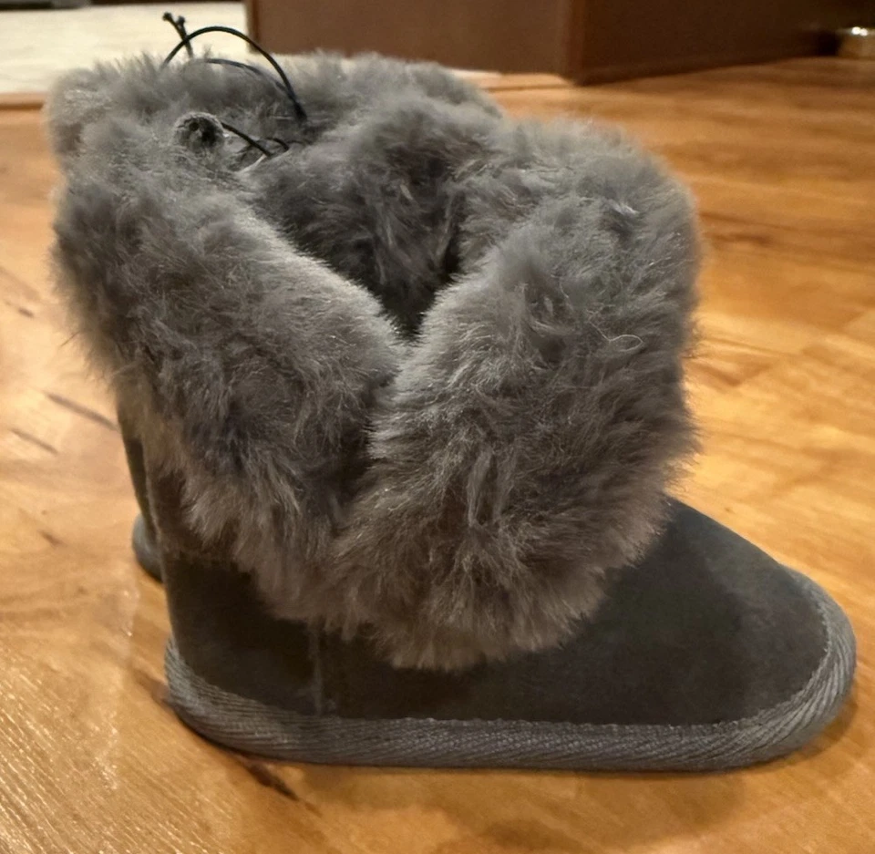 Bearpaw Botas de Bebé Botines de Cuero Real Piel Sintética 6-12 Meses Nuevas Foto 4 de 4