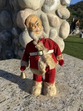 ALPS SANTA CLAUS Vintage 1950's Battery Operated 13" Tin Toy w/ Bell untested