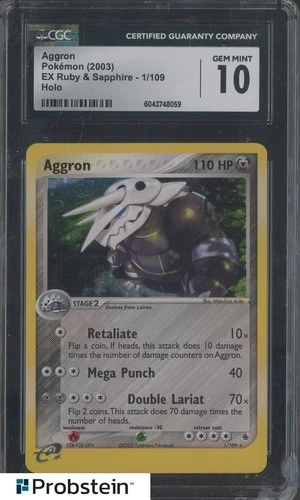 2003 Pokemon EX Ruby & Sapphire #1 Aggron Holo CGC 10 GEM MINT