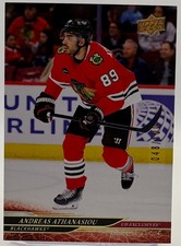 2024-25 Upper Deck Series 2 Andreas Athanasiou UD Exclusives /100 Blackhawks