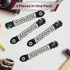 Haven Hive Motorcycle Vest Extenders 4 Pack Heavy Duty Chain Snap Buttons