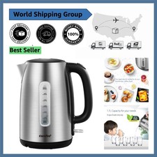 Stainless Steel Electric Kettle 1.7L - 1500W Fast Boil Auto Shut-Off