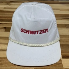 SCHWITZER Turbo Systems Vintage White Rope Hat Trucker Cap Diesel BorgWarner