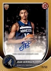 2025-26 Bowman #RVA-JBE Joan Beringer Paper Gold #/50 RC Auto BB12