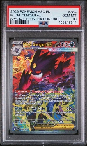 2026 POKEMON ASCENDED HEROES SPECIAL ILLUSTRATION RARE MEGA GENGAR EX PSA 10