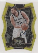 2016-17 Panini Select Premier Level Neon Yellow Prizm 42/75 Marc Gasol #186 hs9