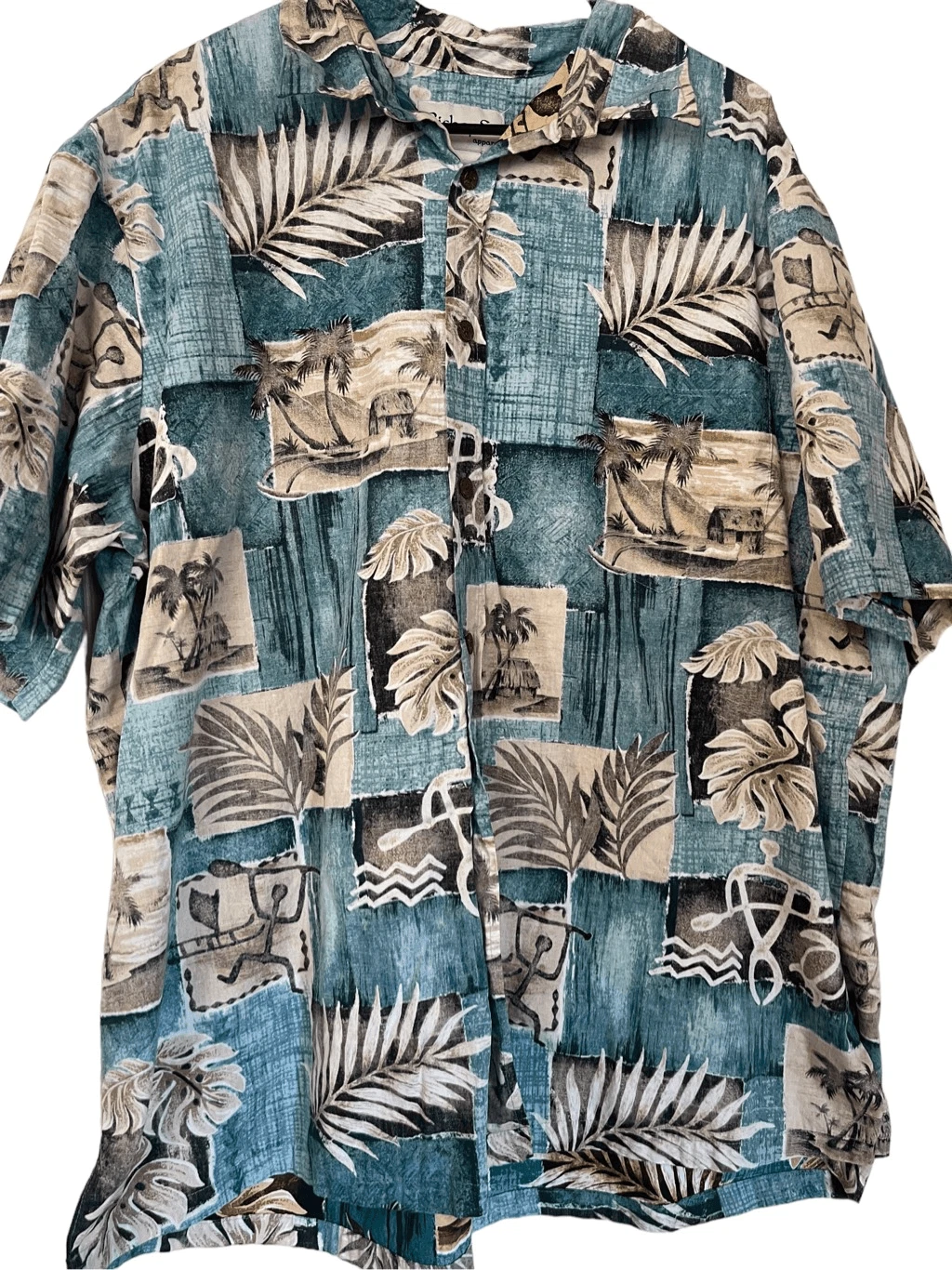 Bishop St Apparel Men's Tropical Hawaiian Collared Buttoned Shirt Size 3XL
