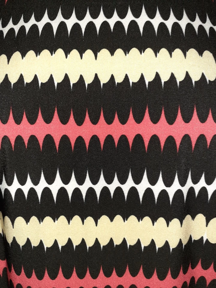 Vestido JULIAN TAYLOR Talla Grande 14W Línea A Negro Rojo Beige Sin Mangas Elastizado Midi Foto 2 de 4