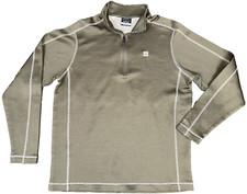 NIKE GOLF 1/4 ZIP THERMA-FIT LINED PULLOVER WINDBREAKER SWEATSHIRT MENS L OLIVE