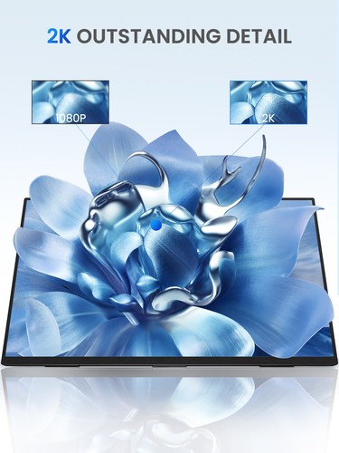 24,5 Zoll Portable Monitor 165Hz Tragbarer Monitore QHD 2560*1440 IPS für Mobile - Bild 2 von 15