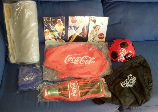 Lote de productos oficiales de Coca Cola nuevos