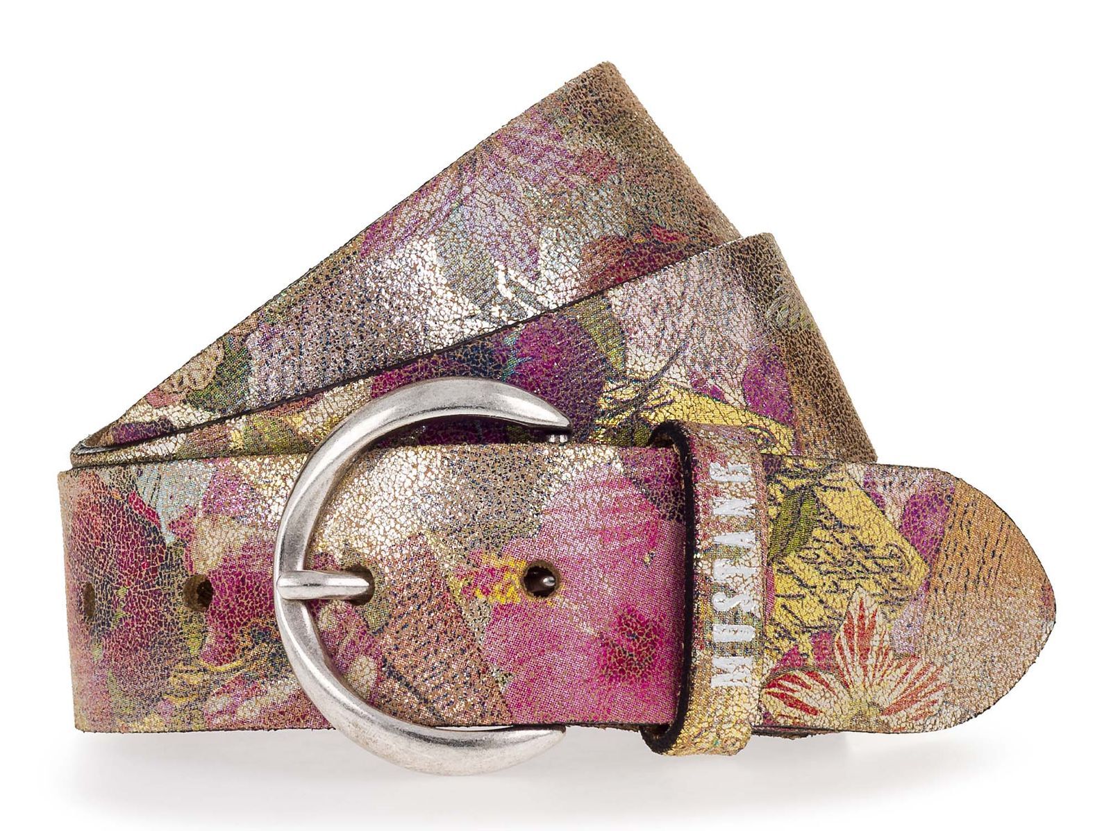 MUSTANG belt 40mm Leather Belt W105 Multicolor - Gold