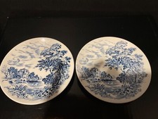 (2) Vintage  Wedgewood Ltd England Countryside 5.5"inch saucer saucer’s 