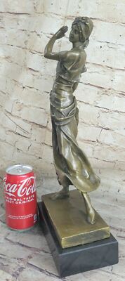 Überwältigend Deko Nouveau Tänzer Original Guss 100% Bronze Statue Angebot Nr