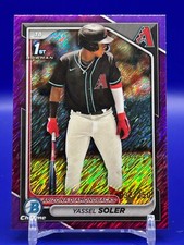 2024 Yassel Soler Bowman Chrome Purple Shimmer Refractor 1st RC #/250 Arizona