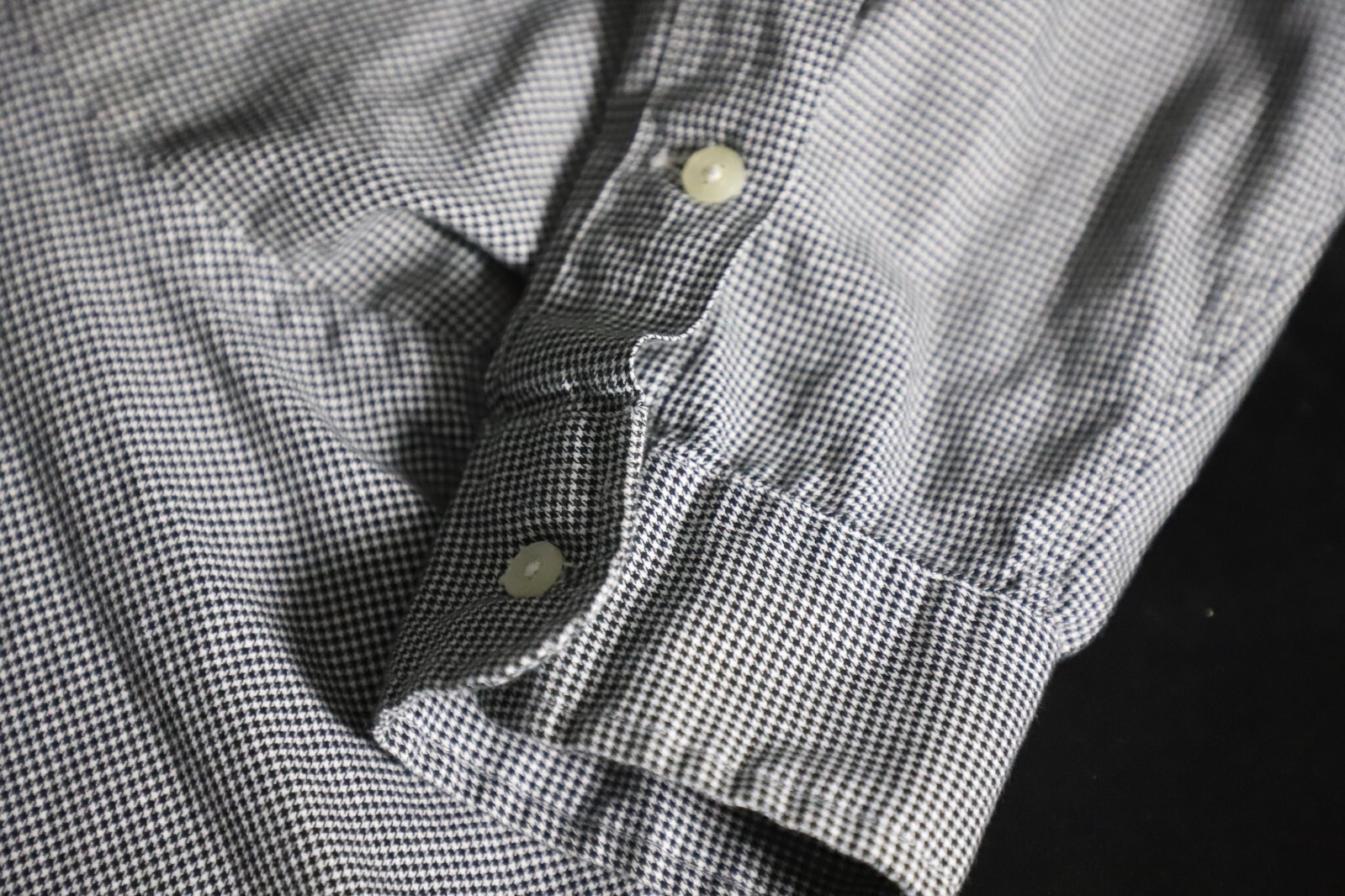 Camicia Ralph Lauren Golf Blake con bottoni uomo grigia pied de poule pony logo ricamo