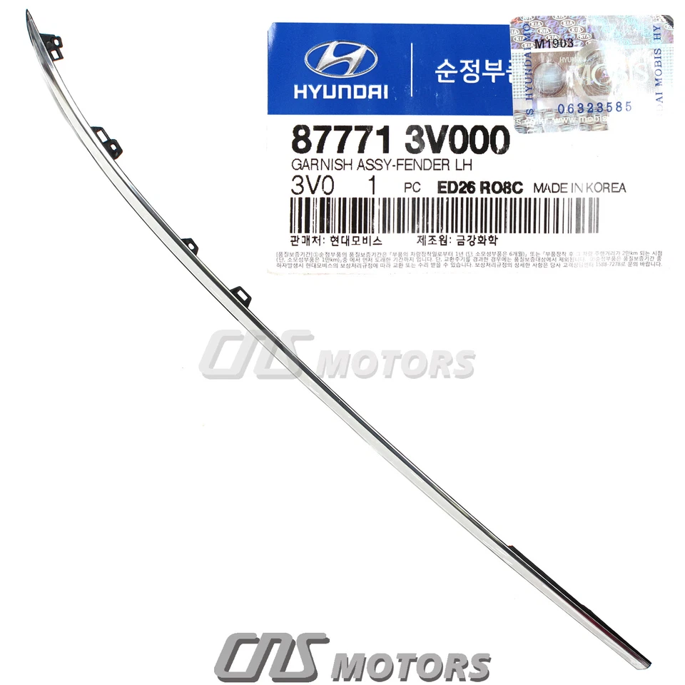 GENUINE Front Fender Molding DRIVER for 12-13 Hyundai Azera OEM 877713V000⭐⭐⭐⭐⭐ Foto 3 de 3