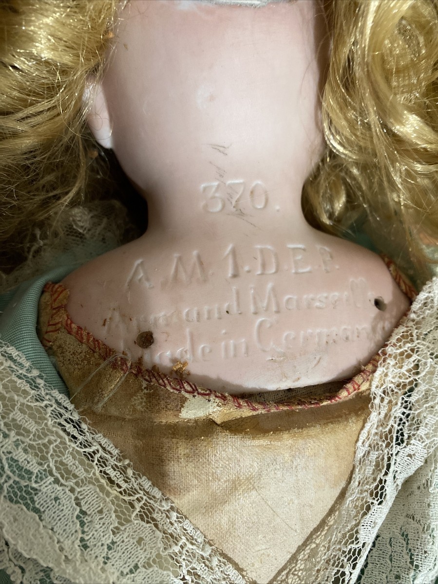 Antique German 23” Armand Marseille 370 Dep Bisque Shoulder Head