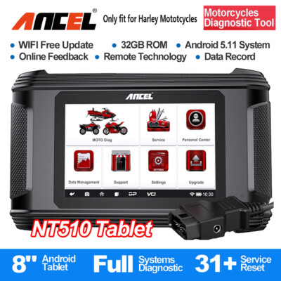ANCEL NT510 Motorrad Diagnosegerät für Harley Fehler lesen löschen Oil Service