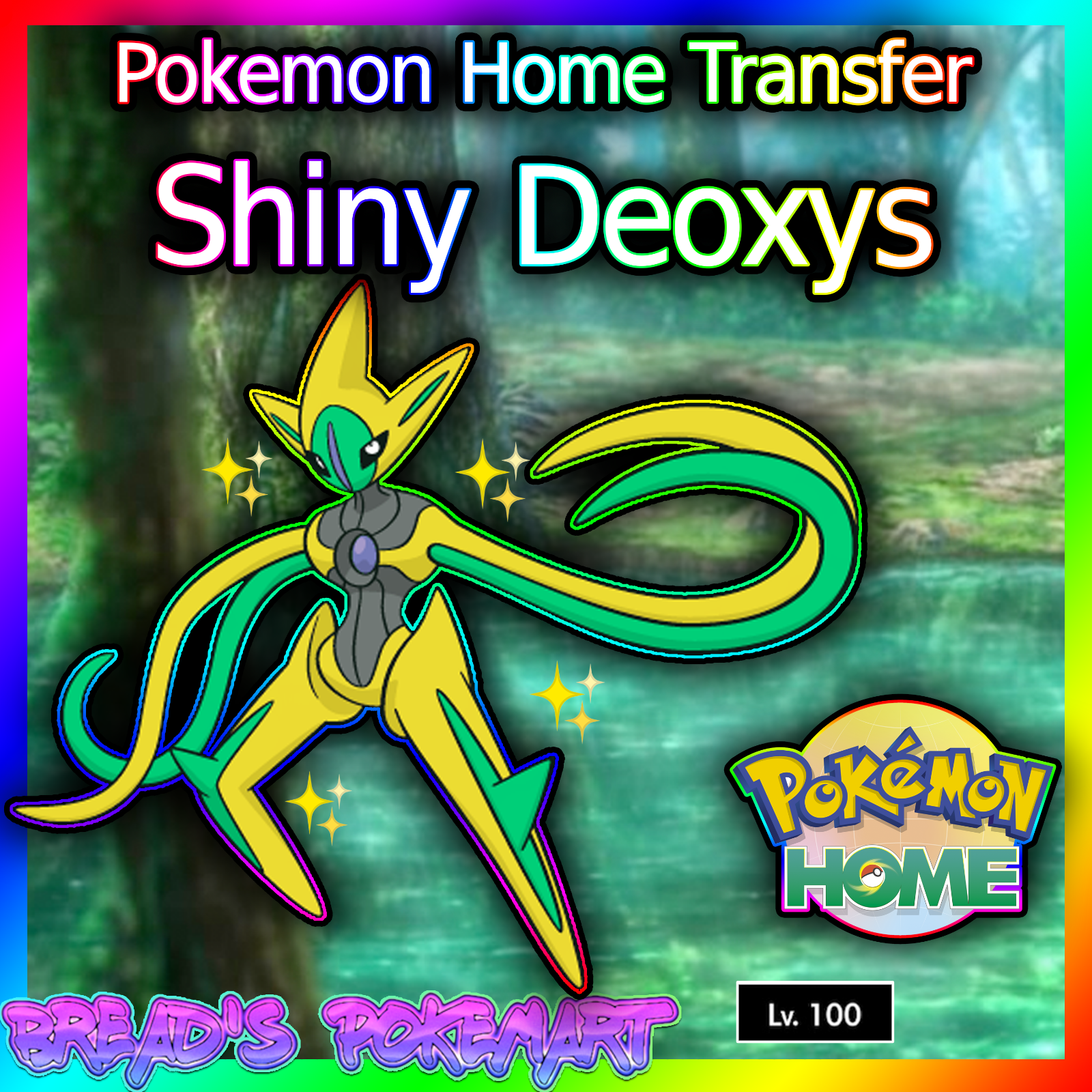 4x Deoxys ✨ SHINY 6IV ✨ Pokemon HOME Transfer - All Mythical Forms Atk,  Spe, Def