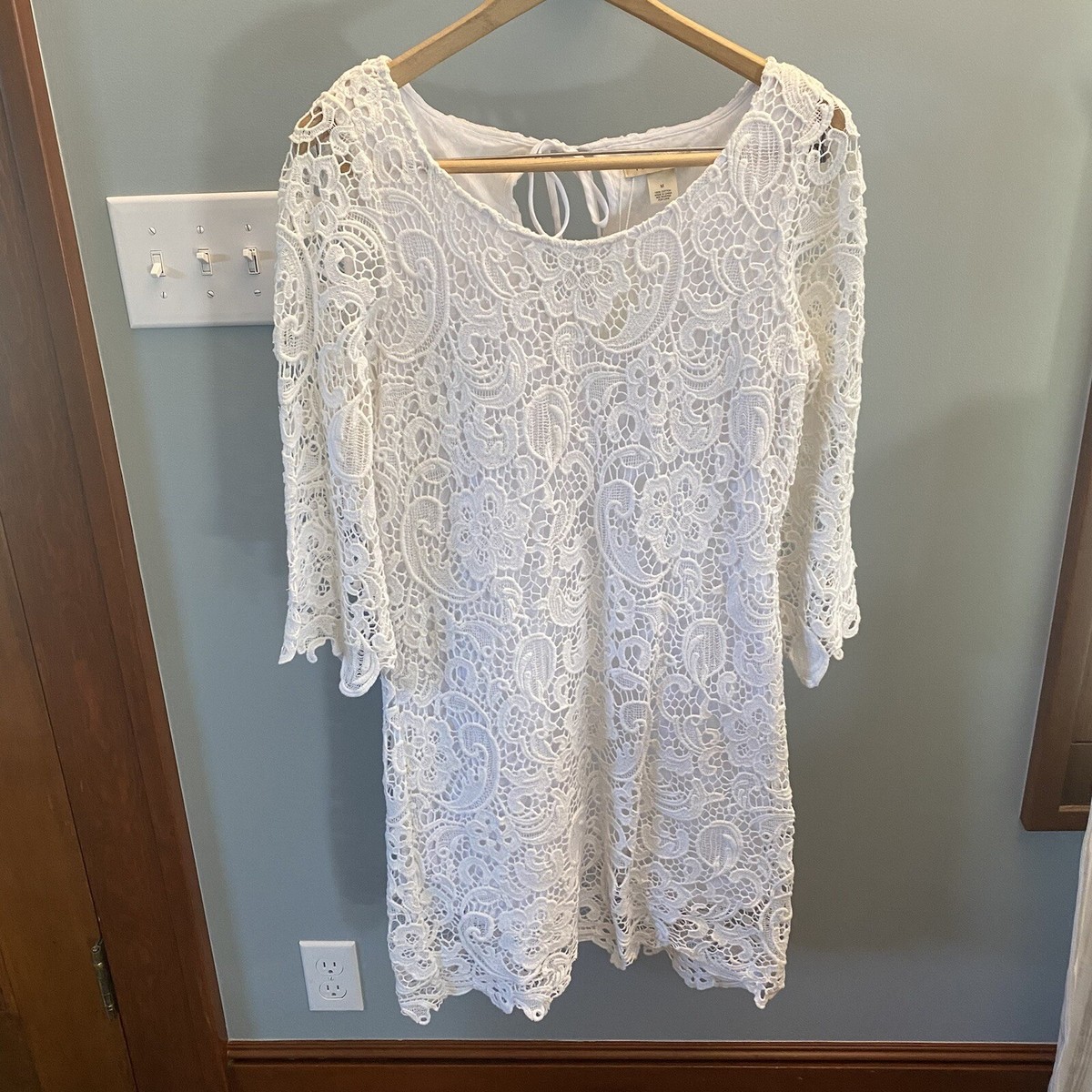 NWT Arden B White Crochet Dress- SZ M NWT Arden B White Crochet Dress- SZ M