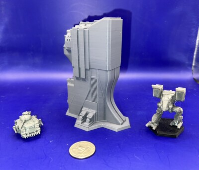 Sci-fi Colonial High-Rise Tower w/ Hex Base (6mm scale)