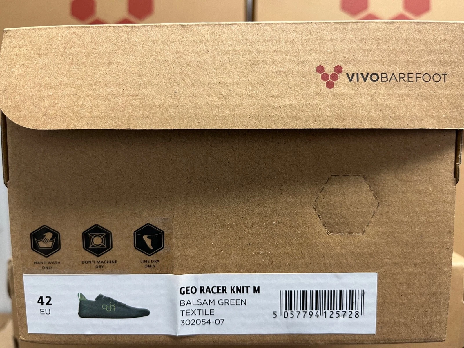 Vivobarefoot Geo Racer Knit Balsam Green Minimalist Barefoot Running Shoes Mens