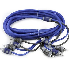 Kicker Car Audio KI44 K-Series 4Ch 4M Interconnect Cable With K-Grip Ultra-Slim