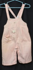 Vtg Bib Overalls 60s 50s Corduroy Girls Infants Toddler Unworn NOS Pink 18mo