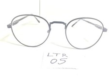 Vtg 1980's AJ Dina Black Eyeglass Frame Round Metal Men's Women's LTR-05