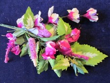 Vintage Millinery Flower Collection Purple Pink 1 3/4-3-4" H3573